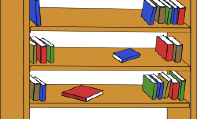Организация книжного шкафа в детской комнате , Организация книжного шкафа в детской комнате